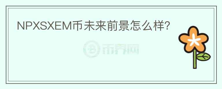 NPXSXEM幣未來(lái)前景怎么樣？