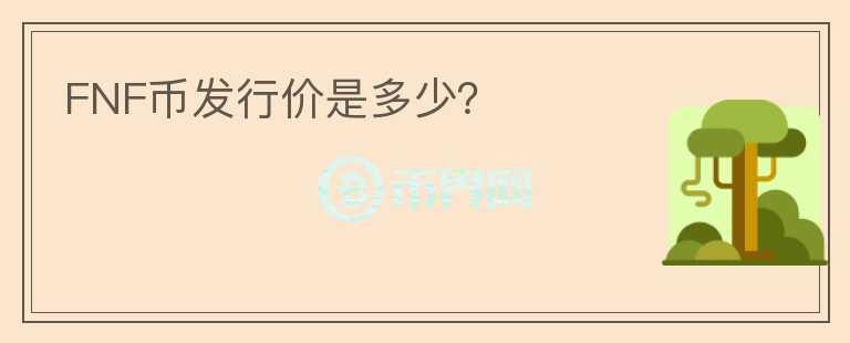 FNF幣發(fā)行價是多少？
