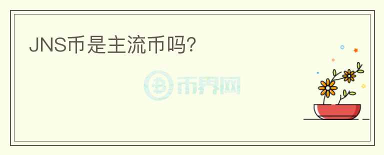 JNS幣是主流幣嗎？