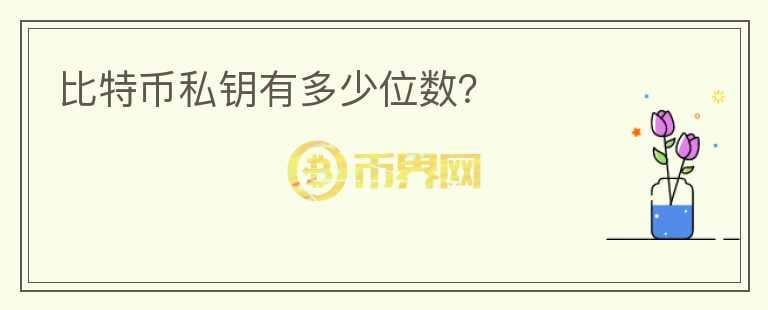 比特幣私鑰有多少位數(shù)？