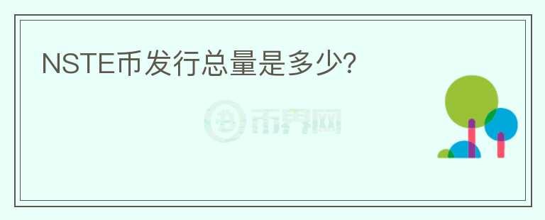 NSTE幣發(fā)行總量是多少？