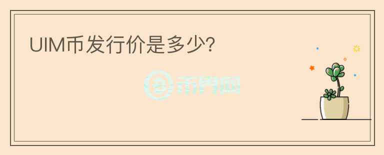 UIM幣發(fā)行價是多少？