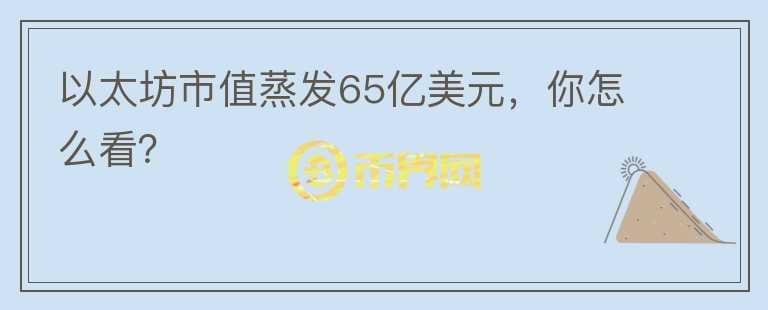 以太坊市值蒸發(fā)65億美元，你怎么看？