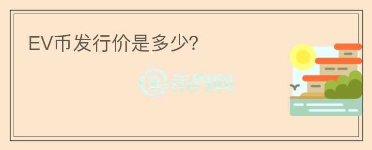 EV幣發(fā)行價是多少？