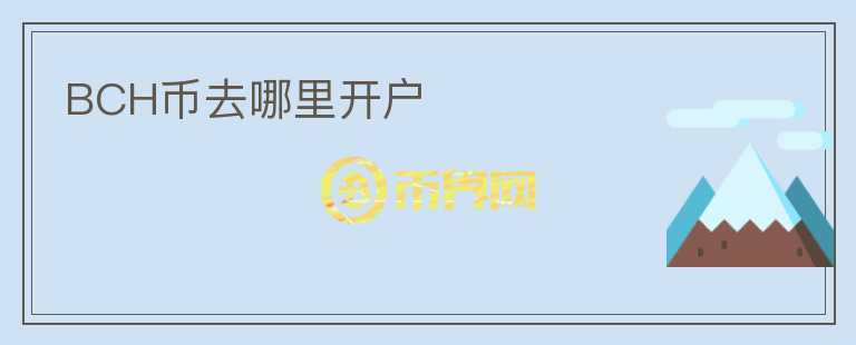 bch幣去哪里開(kāi)戶