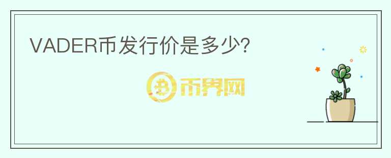 VADER幣發(fā)行價是多少？