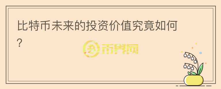比特幣未來的投資價(jià)值究竟如何？