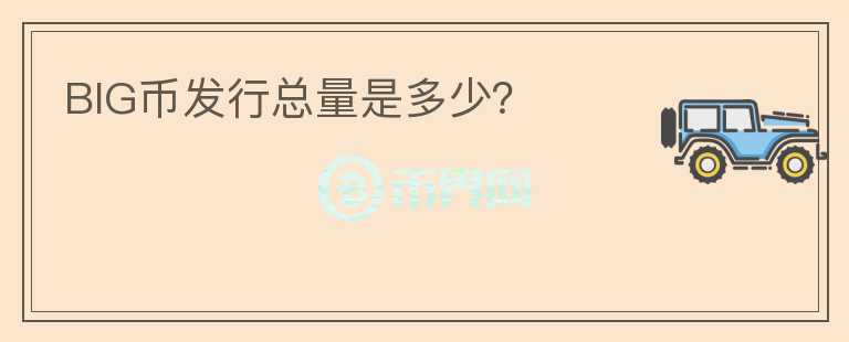 BIG幣發(fā)行總量是多少？