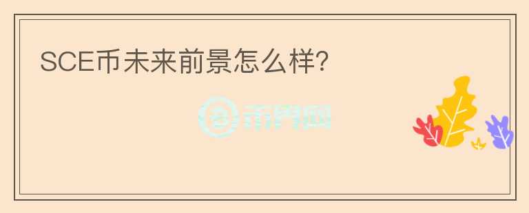 SCE幣未來前景怎么樣？