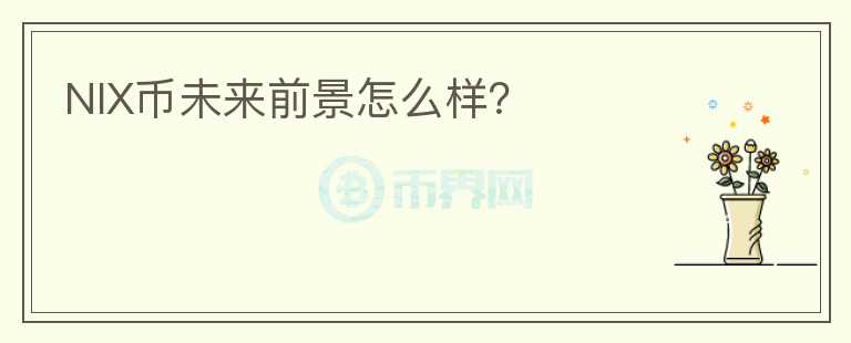 NIX幣未來前景怎么樣？