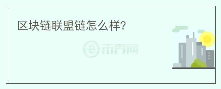 區(qū)塊鏈聯(lián)盟鏈怎么樣？