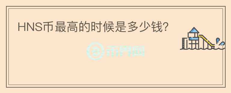 HNS幣最高的時(shí)候是多少錢？