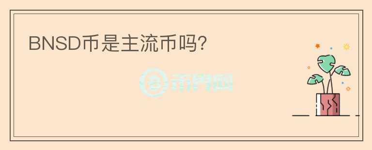 BNSD幣是主流幣嗎？