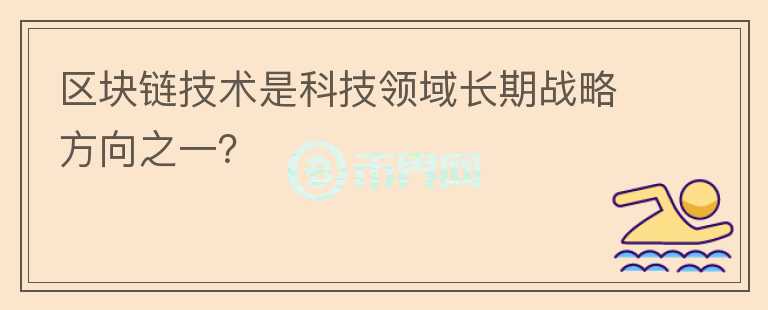區(qū)塊鏈技術是科技領域長期戰(zhàn)略方向之一？