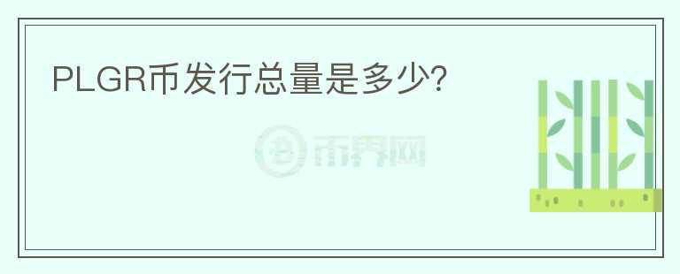 PLGR幣發(fā)行總量是多少？