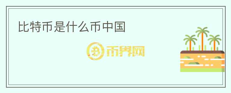 比特幣是什么幣中國
