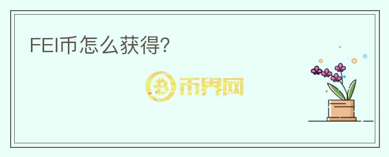 FEI幣怎么獲得？