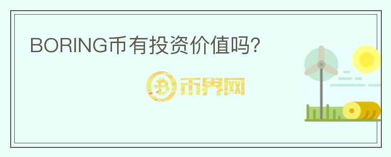 BORING幣有投資價值嗎？