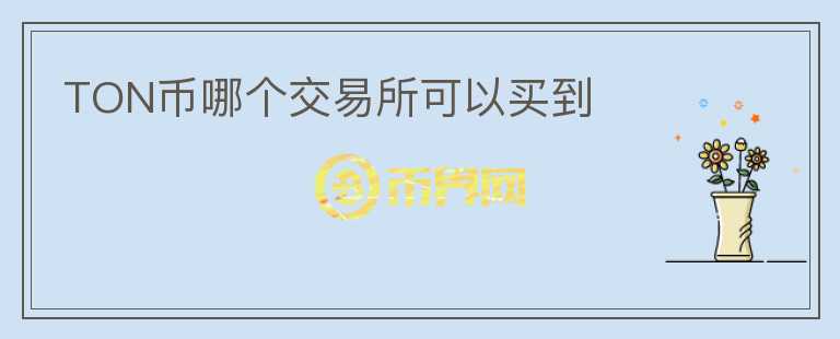 TON幣哪個(gè)交易所可以買到