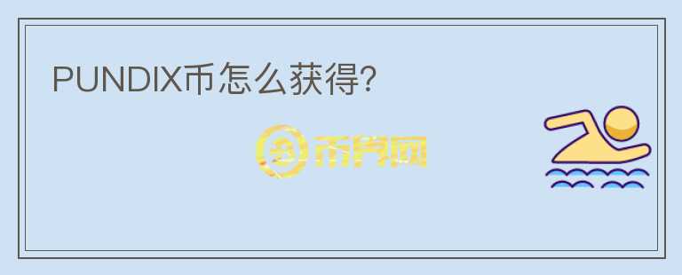 PUNDIX幣怎么獲得？