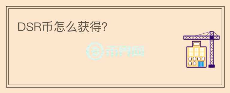DSR幣怎么獲得？