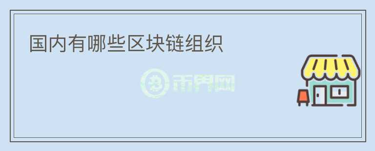 國(guó)內(nèi)有哪些區(qū)塊鏈組織