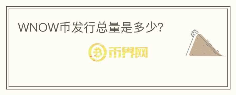 WNOW幣發(fā)行總量是多少？