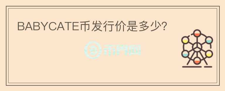 BABYCATE幣發(fā)行價是多少？