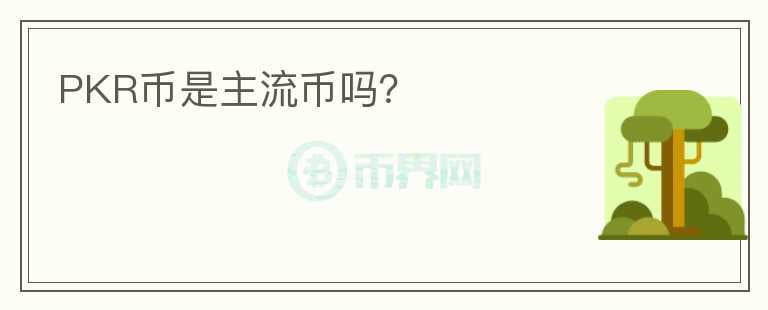 PKR幣是主流幣嗎？