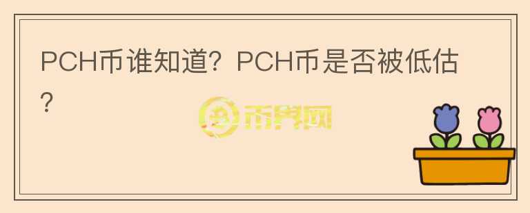 PCH幣誰知道？PCH幣是否被低估？