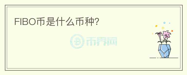 FIBO幣是什么幣種？