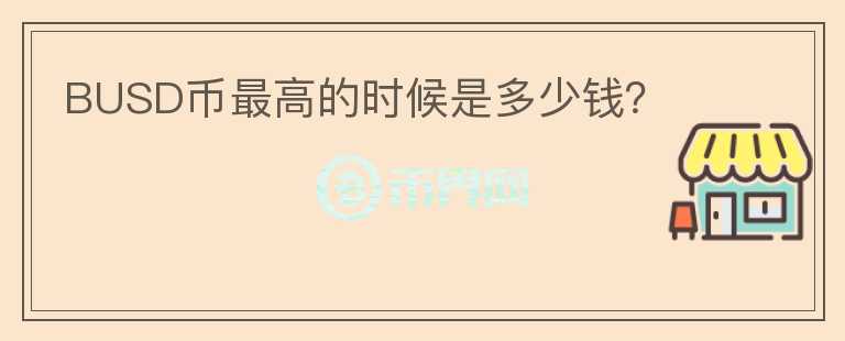 BUSD幣最高的時候是多少錢？