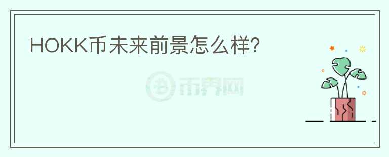 HOKK幣未來前景怎么樣？