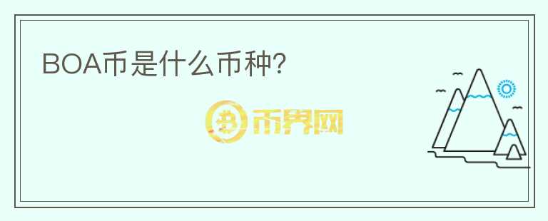 BOA幣是什么幣種？