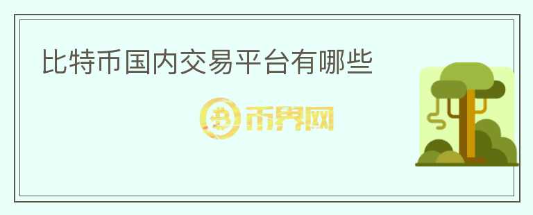 比特幣國(guó)內(nèi)交易平臺(tái)有哪些
