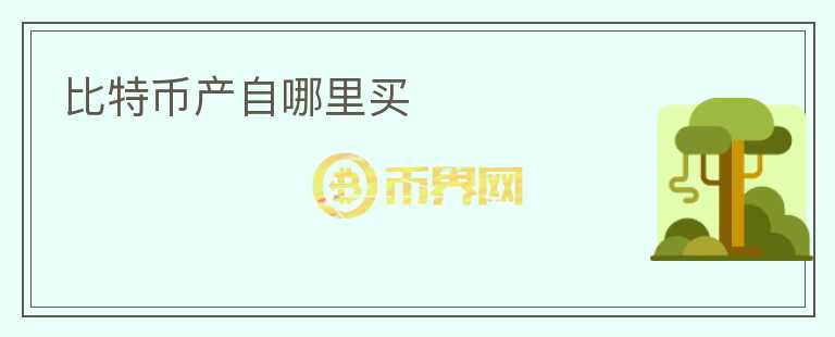 比特幣產(chǎn)自哪里買