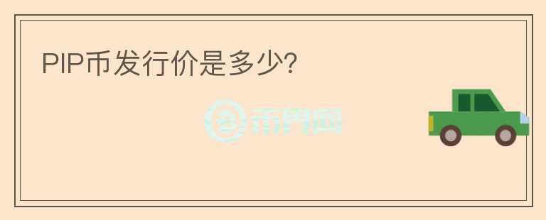 PIP幣發(fā)行價(jià)是多少？