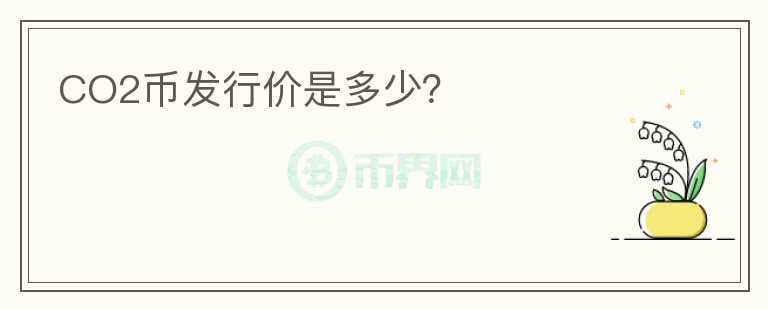 CO2幣發(fā)行價(jià)是多少？