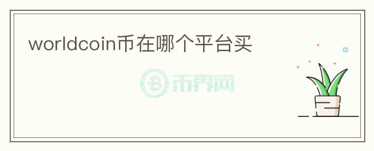 worldcoin幣在哪個平臺買