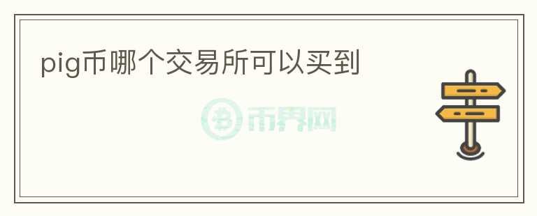 pig幣哪個(gè)交易所可以買到