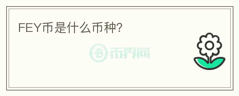 FEY幣是什么幣種？