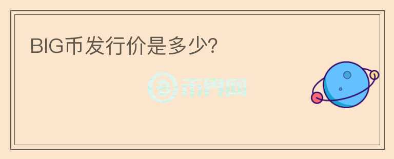 BIG幣發(fā)行價(jià)是多少？