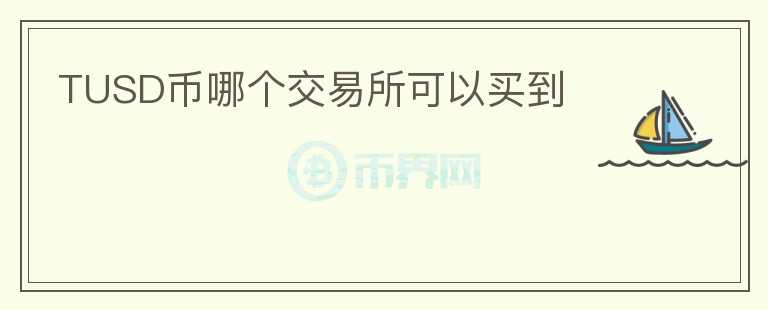 TUSD幣哪個交易所可以買到