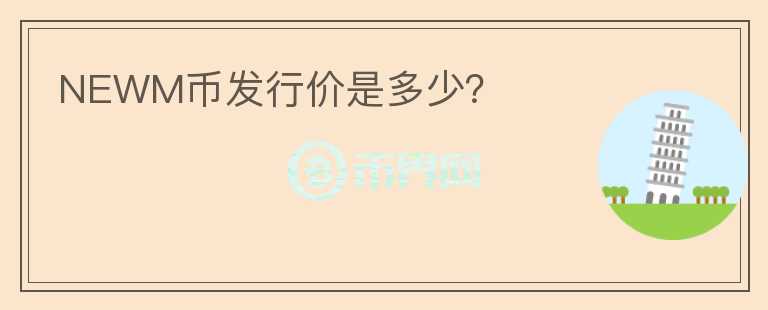 NEWM幣發(fā)行價是多少？