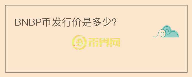 BNBP幣發(fā)行價(jià)是多少？