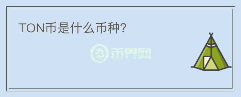TON幣是什么幣種？