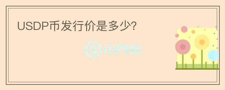 USDP幣發(fā)行價(jià)是多少？