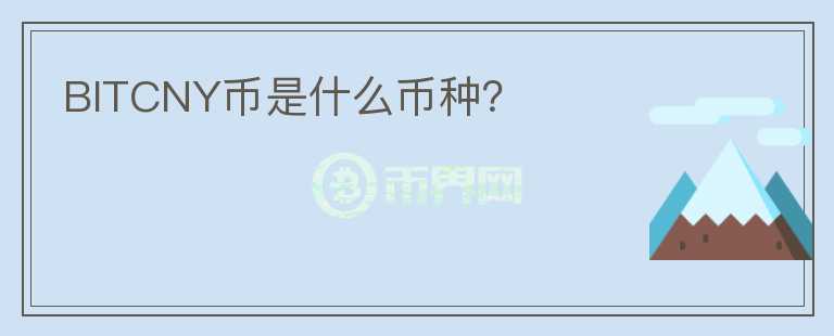 BITCNY幣是什么幣種？