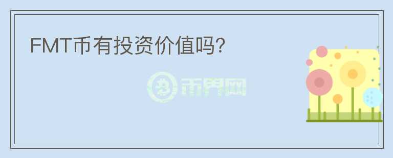 FMT幣有投資價值嗎？
