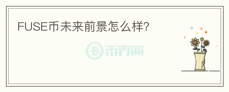 FUSE幣未來前景怎么樣？